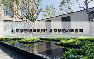 北京情感咨询机构？北京情感心理咨询