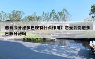 恋爱会分泌多巴胺有什么作用?恋爱会促进多巴胺分泌吗 恋爱会分泌多巴胺有什么作用?恋爱会促进多巴胺分泌吗