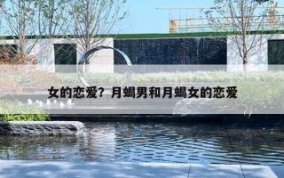女的恋爱？月蝎男和月蝎女的恋爱