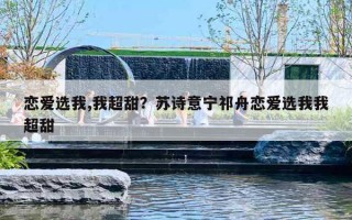 恋爱选我,我超甜？苏诗意宁祁舟恋爱选我我超甜