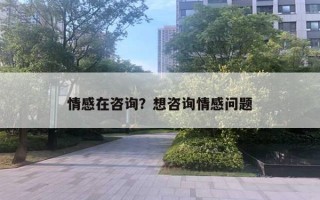 情感在咨询？想咨询情感问题