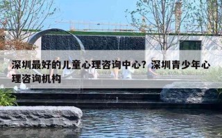 深圳最好的儿童心理咨询中心？深圳青少年心理咨询机构