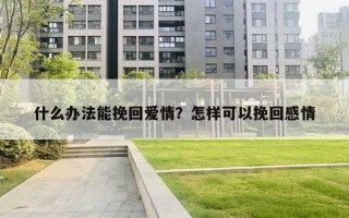 什么办法能挽回爱情?怎样可以挽回感情 什么办法能挽回爱情?怎样可以挽回感情