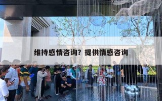 维持感情咨询？提供情感咨询