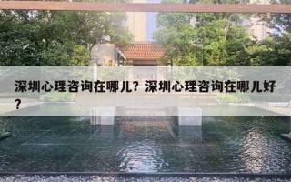 深圳心理咨询在哪儿？深圳心理咨询在哪儿好?