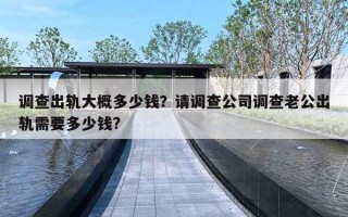 调查出轨大概多少钱？请调查公司调查老公出轨需要多少钱?