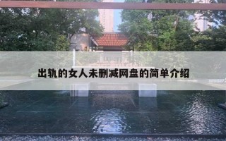 出轨的女人未删减网盘的简单介绍