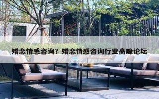 婚恋情感咨询？婚恋情感咨询行业高峰论坛