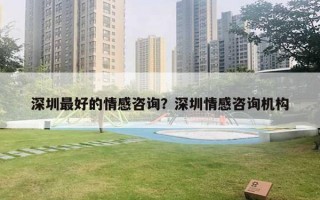 深圳最好的情感咨询？深圳情感咨询机构