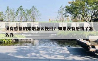 没有感情的婚姻怎么挽回?如果没有感情了怎么办 没有感情的婚姻怎么挽回?如果没有感情了怎么办