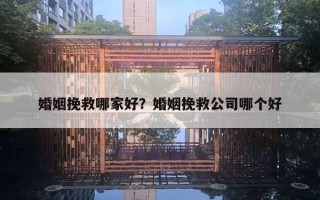 婚姻挽救哪家好？婚姻挽救公司哪个好