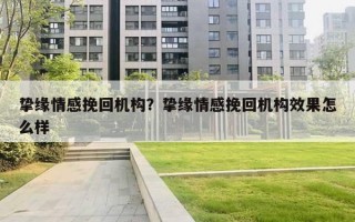 挚缘情感挽回机构？挚缘情感挽回机构效果怎么样