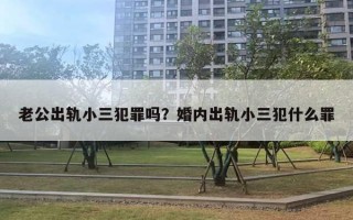 老公出轨小三犯罪吗？婚内出轨小三犯什么罪