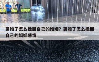 离婚了怎么挽回自己的婚姻？离婚了怎么挽回自己的婚姻感情
