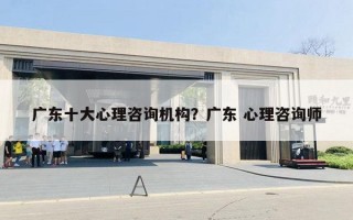 广东十大心理咨询机构？广东 心理咨询师