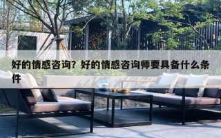 好的情感咨询?好的情感咨询师要具备什么条件 好的情感咨询?好的情感咨询师要具备什么条件