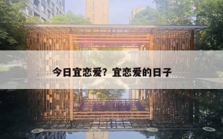今日宜恋爱?宜恋爱的日子 今日宜恋爱?宜恋爱的日子