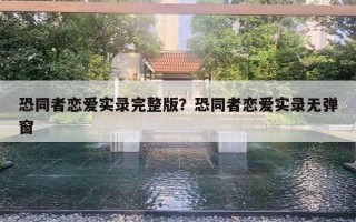 恐同者恋爱实录完整版？恐同者恋爱实录无弹窗