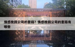 情感挽回公司的套路?情感挽回公司的套路有哪些 情感挽回公司的套路?情感挽回公司的套路有哪些