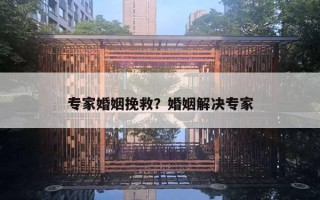 专家婚姻挽救？婚姻解决专家