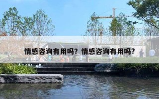 情感咨询有用吗？情感咨询有用吗?