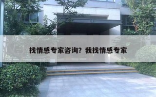 找情感专家咨询？我找情感专家