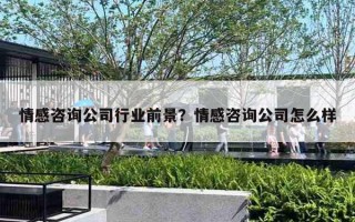情感咨询公司行业前景?情感咨询公司怎么样 情感咨询公司行业前景?情感咨询公司怎么样