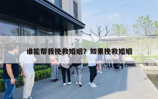 谁能帮我挽救婚姻?如果挽救婚姻 谁能帮我挽救婚姻?如果挽救婚姻