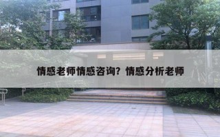 情感老师情感咨询？情感分析老师