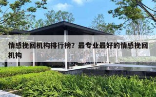 情感挽回机构排行榜？最专业最好的情感挽回机构