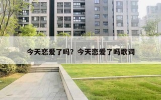 今天恋爱了吗?今天恋爱了吗歌词 今天恋爱了吗?今天恋爱了吗歌词