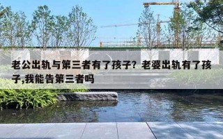 老公出轨与第三者有了孩子？老婆出轨有了孩子,我能告第三者吗