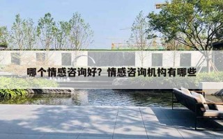 哪个情感咨询好？情感咨询机构有哪些