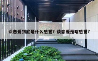 谈恋爱到底是什么感觉？谈恋爱是啥感觉?