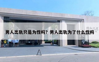 男人出轨只是为性吗？男人出轨为了什么性吗