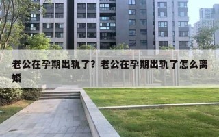 老公在孕期出轨了？老公在孕期出轨了怎么离婚