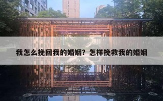 我怎么挽回我的婚姻？怎样挽救我的婚姻