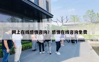 网上在线感情咨询？感情在线咨询免费