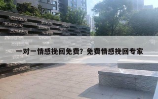 一对一情感挽回免费？免费情感挽回专家