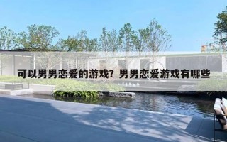 可以男男恋爱的游戏？男男恋爱游戏有哪些