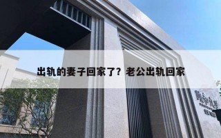 出轨的妻子回家了？老公出轨回家
