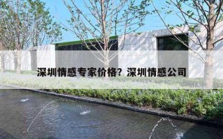 深圳情感专家价格？深圳情感公司