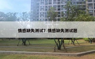 情感缺失测试？情感缺失测试题