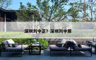 深圳刘中正？深圳刘中原