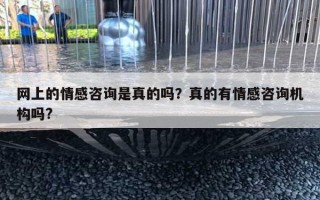网上的情感咨询是真的吗？真的有情感咨询机构吗?