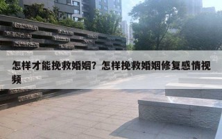 怎样才能挽救婚姻?怎样挽救婚姻修复感情视频 怎样才能挽救婚姻?怎样挽救婚姻修复感情视频