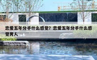 恋爱五年分手什么感觉？恋爱五年分手什么感觉男人