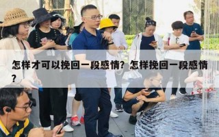 怎样才可以挽回一段感情？怎样挽回一段感情?
