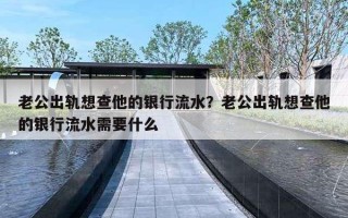 老公出轨想查他的银行流水?老公出轨想查他的银行流水需要什么 老公出轨想查他的银行流水?老公出轨想查他的银行流水需要什么