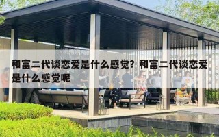 和富二代谈恋爱是什么感觉？和富二代谈恋爱是什么感觉呢